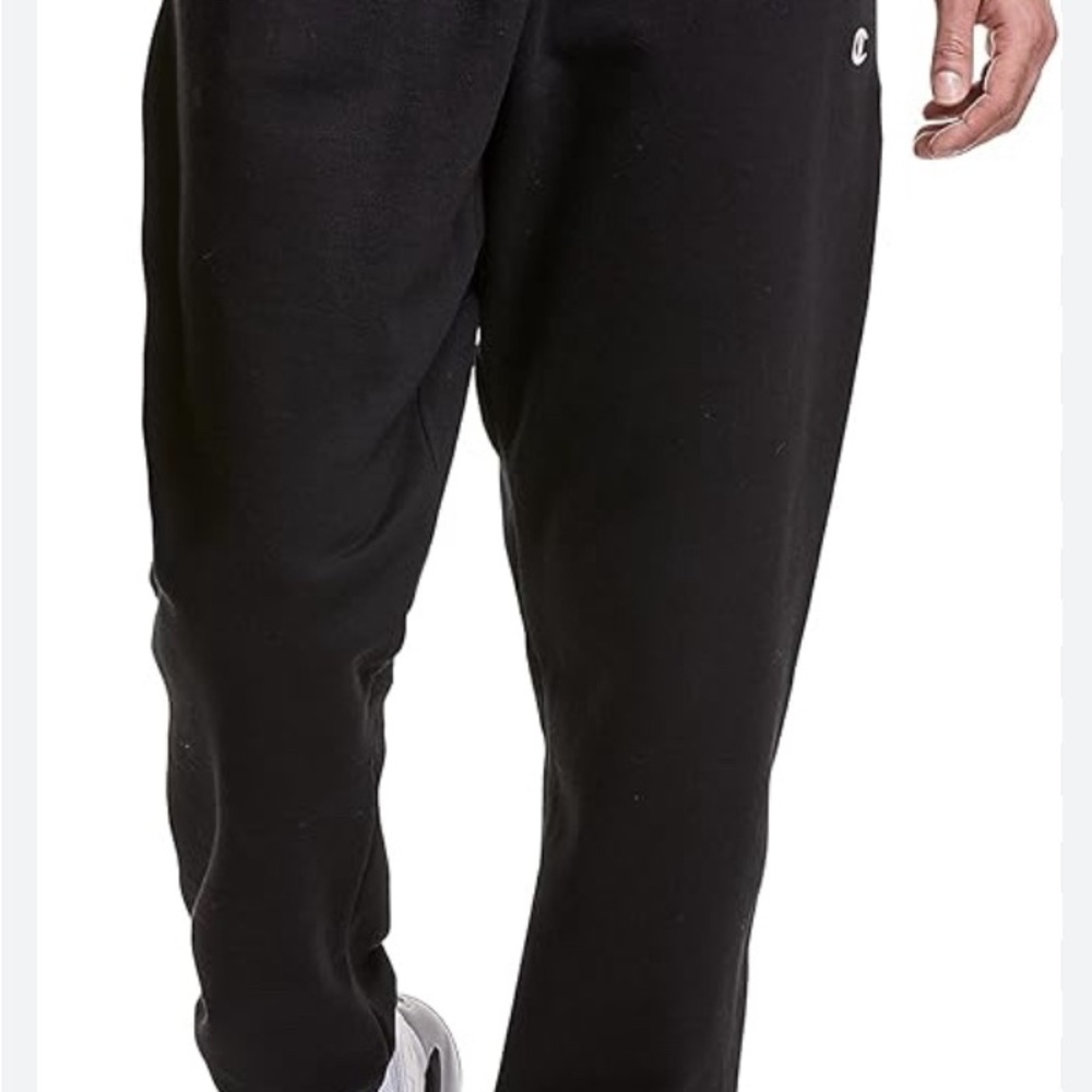 Vintage Champion Sweatpants Reverse Weave Warm Up Black Mens Medium Y2K Joggers